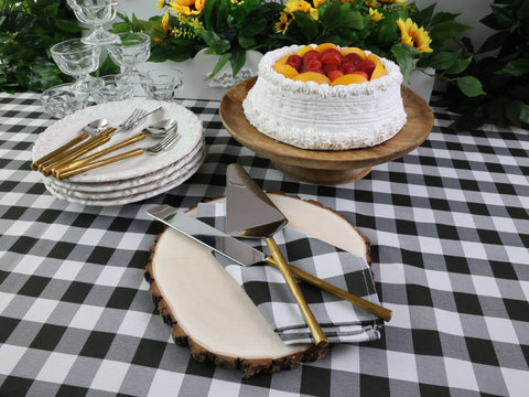 Elevate Your Rustic Wedding with An Artisan-Made Cake Serving Set