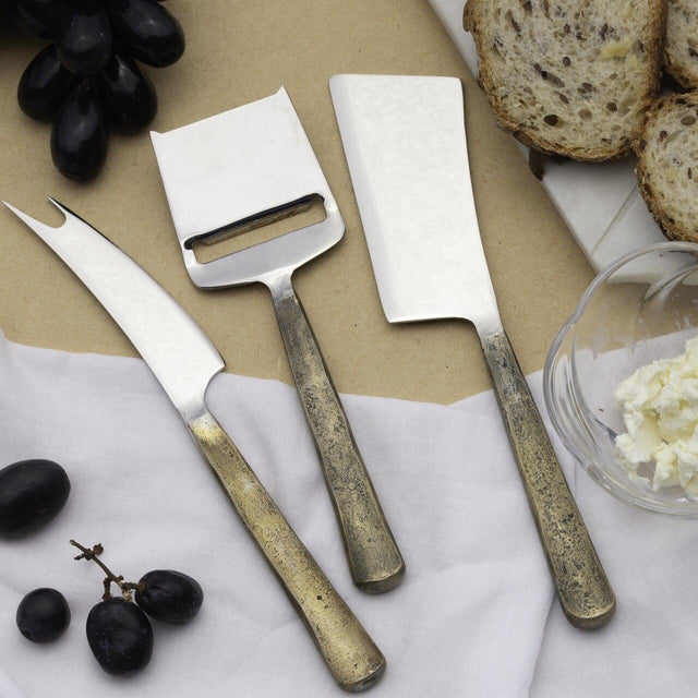 YXChome 4 Cheese Knives Set-Mini Knife, Butter Knife & Fork