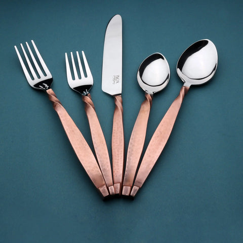 Twisted Urban Flatware, 5-Pc. Place Setting - INOX Artisans