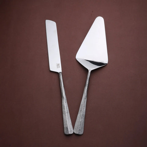 Ridge Cake Serving 2 Pc. Set INOX-ARTISANS