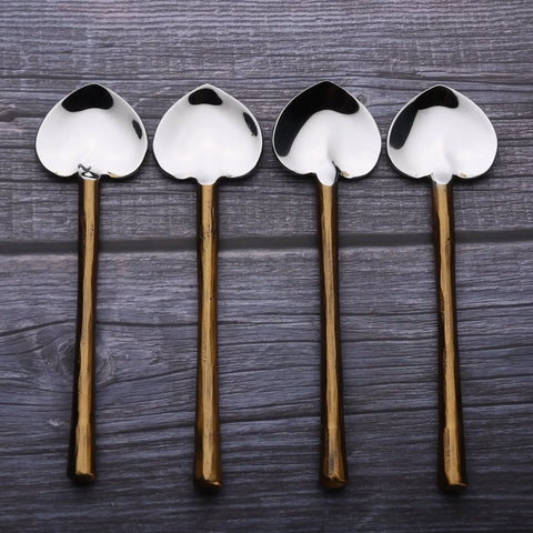 CAMELLIA HEART SPOON 4 PC. SET - INOX Artisans