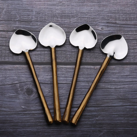 CAMELLIA HEART SPOON 4 PC. SET - INOX Artisans
