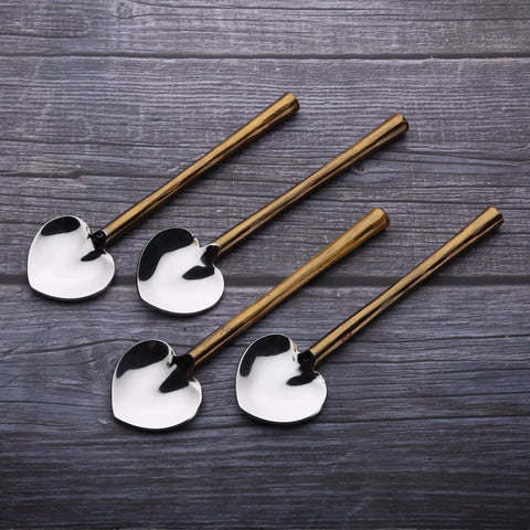 CAMELLIA HEART SPOON 4 PC. SET - INOX Artisans