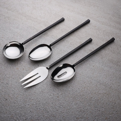 JASON BLACK 4 PC. HOSTESS SET - INOX Artisans