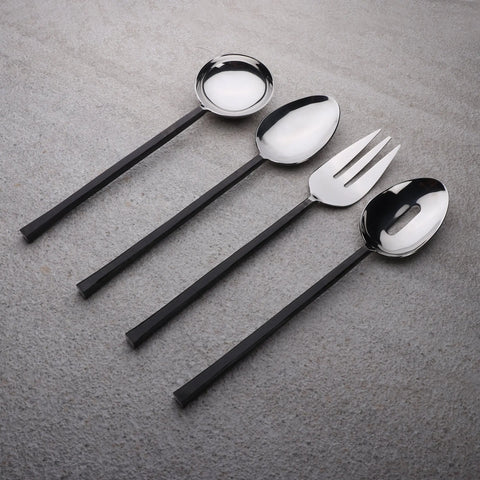 JASON BLACK 4 PC. HOSTESS SET - INOX Artisans
