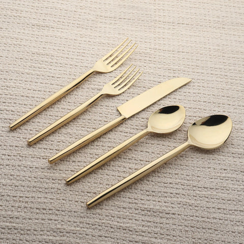 Lori Cinnamon Bronze PVD 5 Pc. Flatware Set - INOX Artisans