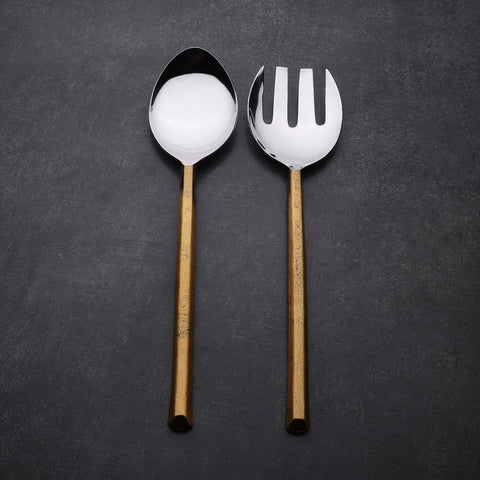 PLATEAU SALAD SERVING 2 PC. SET - INOX Artisans