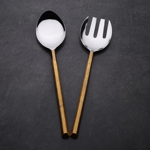 PLATEAU SALAD SERVING 2 PC. SET - INOX Artisans