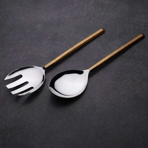 PLATEAU SALAD SERVING 2 PC. SET - INOX Artisans