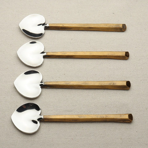 PLATEAU HEART SPOON 4 PC. SET - INOX Artisans