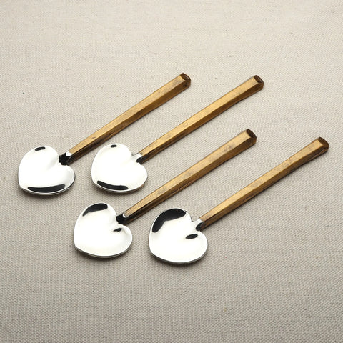 PLATEAU HEART SPOON 4 PC. SET - INOX Artisans