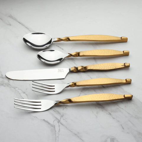 Twisted Urban Flatware, 5-Pc. Place Setting - INOX Artisans