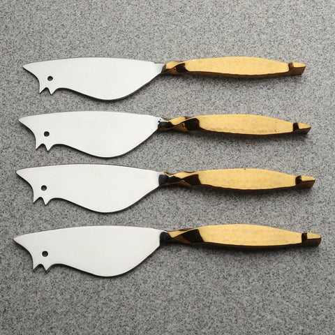 TWISTED URBAN RATONCITO CHEESE SPREADER/KNIFE 4 PC. SET - INOX Artisans