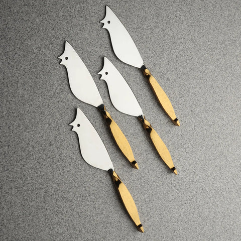 TWISTED URBAN RATONCITO CHEESE SPREADER/KNIFE 4 PC. SET - INOX Artisans