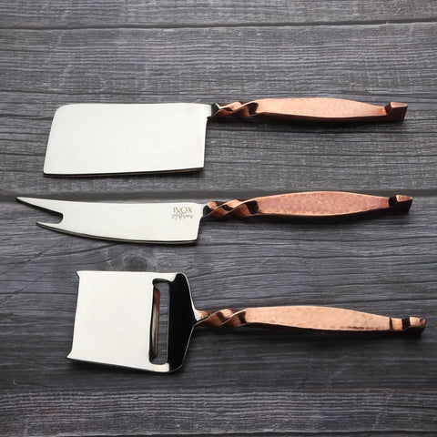 TWISTED URBAN CHEESE KNIFE 3 PC. SET - INOX Artisans