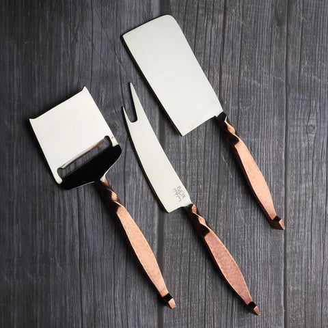 TWISTED URBAN CHEESE KNIFE 3 PC. SET - INOX Artisans