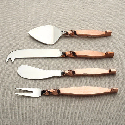 TWISTED URBAN CHEESE KNIFE 4 PC. SET - INOX Artisans
