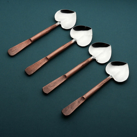 Celia Heart Coffee/Dessert Table Spoon 4 Pc. Set