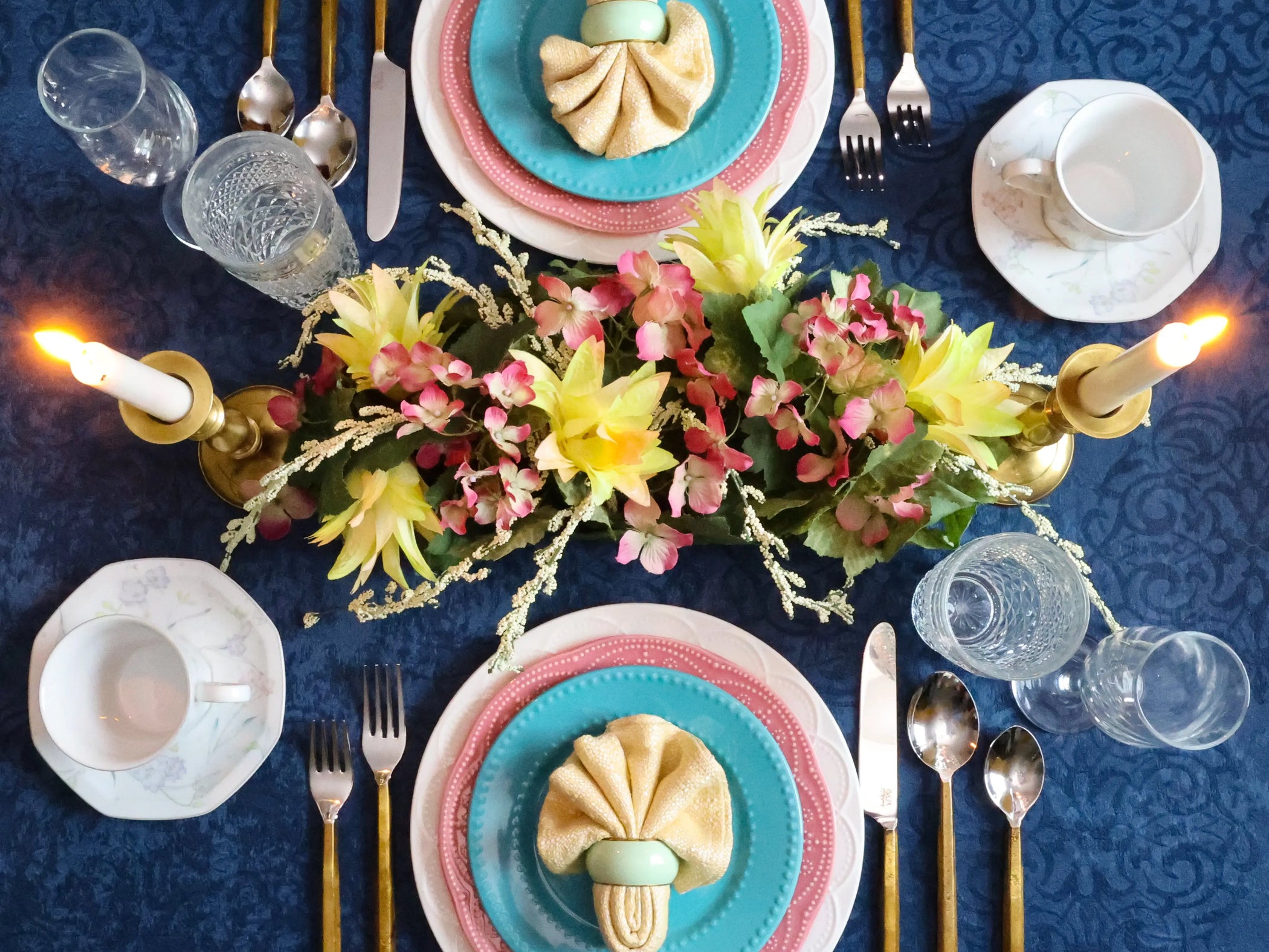Gold Flatware and Pretty Pastels: A Spring Table Setting - INOX – INOX ...
