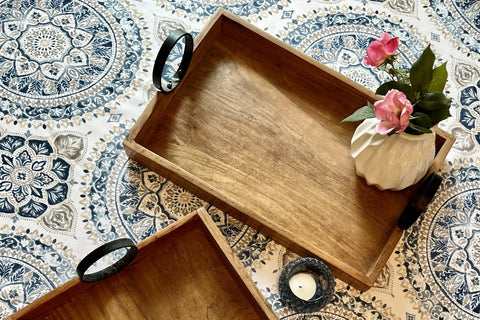 Decorating-With-Wooden-Service-Trays-How-To-Instantly-Boost-Your-Room-To-Room-Décor INOX Artisans