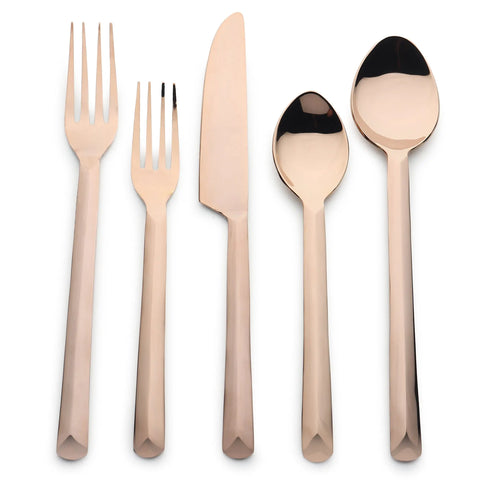 Broacade PVD 5 Pc. Flatware Set - INOX Artisans