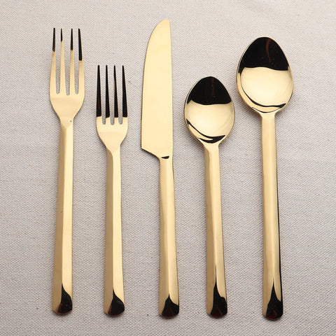 Broacade PVD 5 Pc. Flatware Set - INOX Artisans