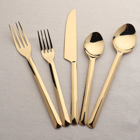 Broacade PVD 5 Pc. Flatware Set - INOX Artisans