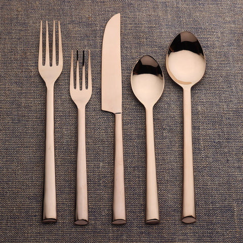 Brier PVD Flatware, 5 Pc. Place Setting - INOX Artisans