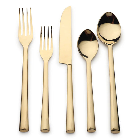 Brier PVD Flatware, 5 Pc. Place Setting - INOX Artisans