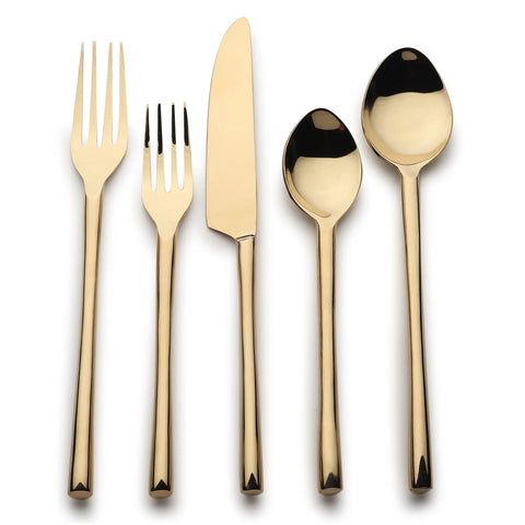 Camellia Flatware, 5-Pc. Place Setting - INOX Artisans