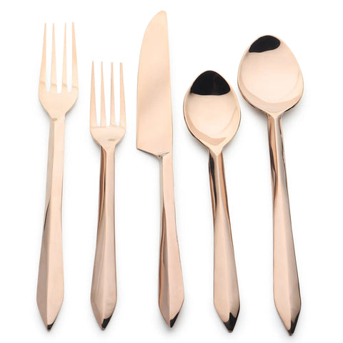 Estique Bronze PVD 5 Pcs. Flatware Set INOX Artisans