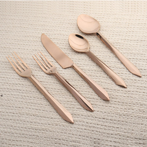 Estique Bronze PVD 5 Pcs. Flatware Set INOX Artisans