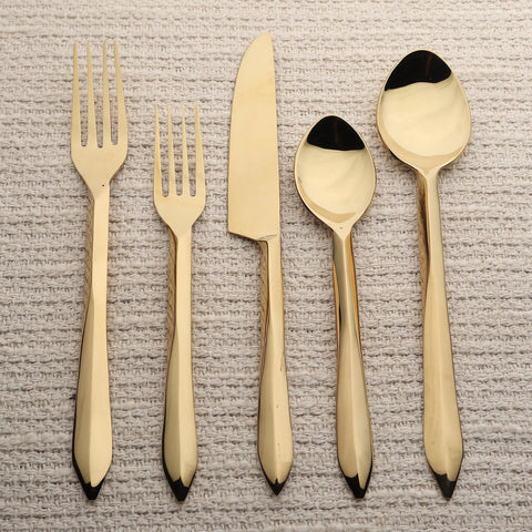 Estique Bronze PVD 5 Pcs. Flatware Set INOX Artisans