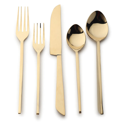 Fairfax Gold PVD 5 Pc. Flatware Set INOX-ARTISANS