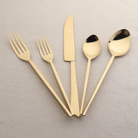 Fairfax Gold PVD 5 Pc. Flatware Set INOX-ARTISANS