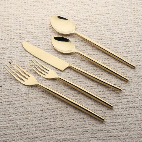 Lori Cinnamon Bronze PVD 5 Pc. Flatware Set - INOX Artisans