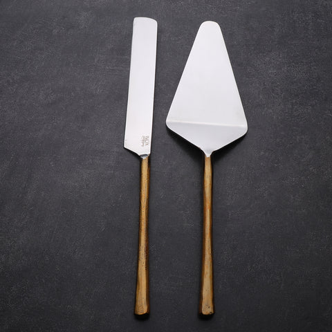 MEDICKI CAKE SERVER 2 PC. SET - INOX Artisans