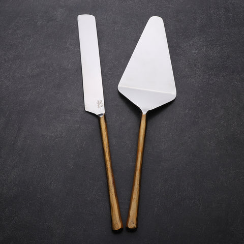 MEDICKI CAKE SERVER 2 PC. SET - INOX Artisans