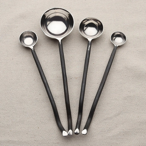 Twig Black Measuring Spoons Set - INOX Artisans