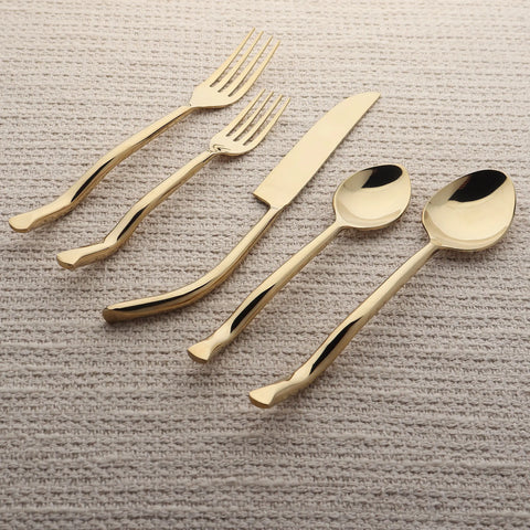 Twig Cinnamon Bronze PVD 5 Pc. Flatware Set - INOX Artisans