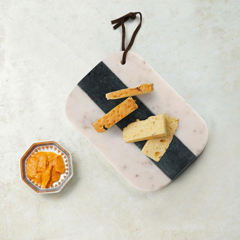 Brandy Green & White Marble Cheese Board