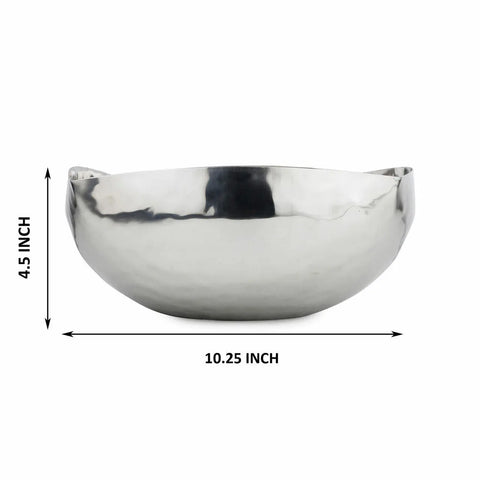 Full Polished Stainless Steel 11" Salad Bowl