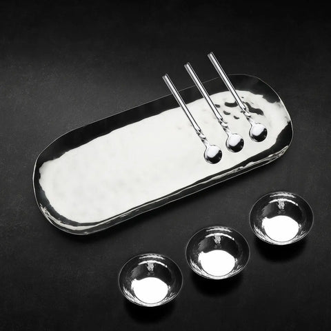 Hammered 7 Pc. Condiment Set