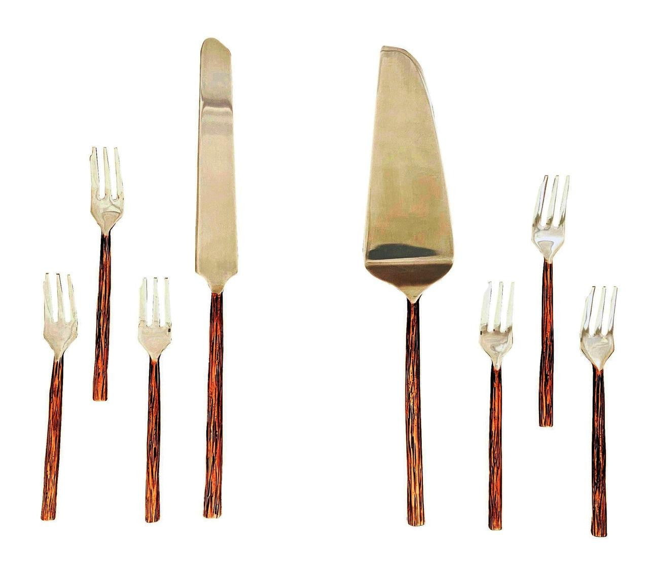 https://inoxflatware.com/cdn/shop/products/inox-round-veined-copper-antique-8-pc-cake-server-and-pastry-forks-set__62831.1653632505.1280.1280.jpg?v=1692249464