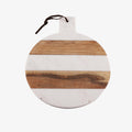 Mez Round Marble Wood Paddle Charcuterie Board