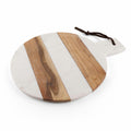 Mez Round Marble Wood Paddle Charcuterie Board