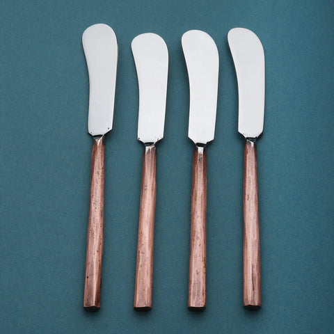 Sundance Design Copper Antique Butter Knife/Spreader 4 PCS. Set